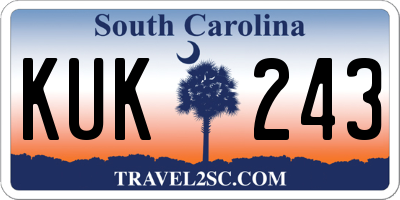SC license plate KUK243
