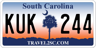 SC license plate KUK244