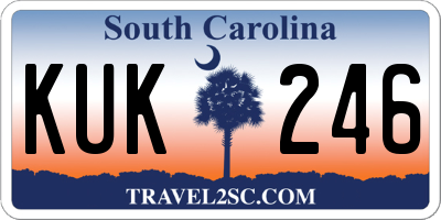 SC license plate KUK246