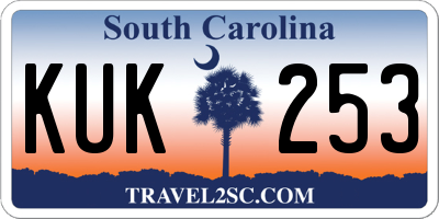 SC license plate KUK253