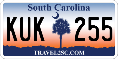 SC license plate KUK255