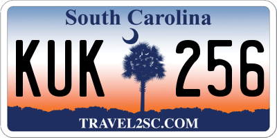 SC license plate KUK256