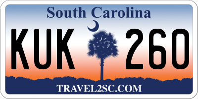 SC license plate KUK260