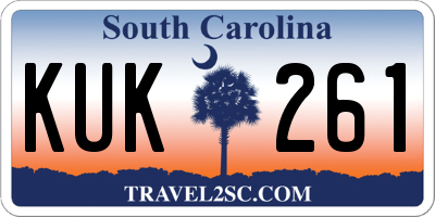 SC license plate KUK261
