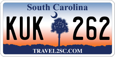 SC license plate KUK262