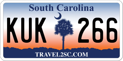 SC license plate KUK266