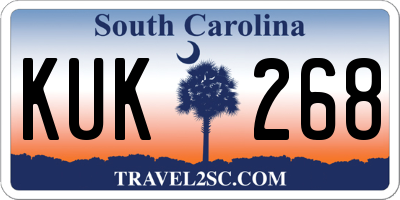 SC license plate KUK268