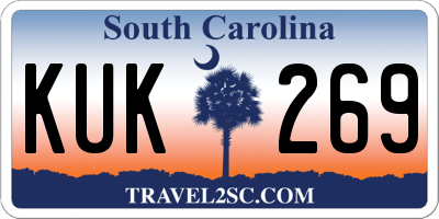 SC license plate KUK269