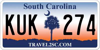 SC license plate KUK274