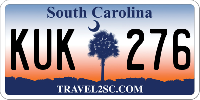 SC license plate KUK276