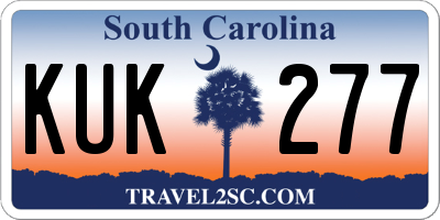 SC license plate KUK277