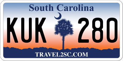 SC license plate KUK280