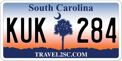SC license plate KUK284
