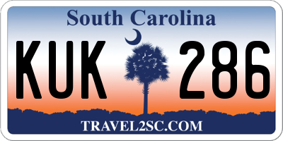 SC license plate KUK286