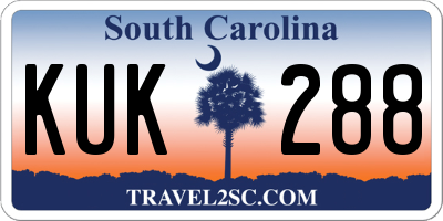 SC license plate KUK288