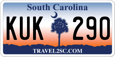 SC license plate KUK290