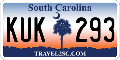 SC license plate KUK293