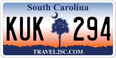 SC license plate KUK294