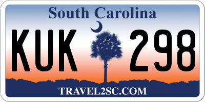 SC license plate KUK298