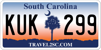 SC license plate KUK299