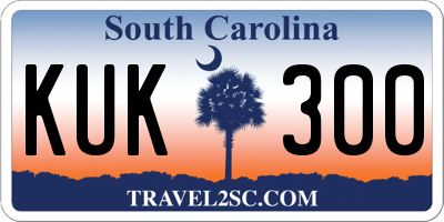 SC license plate KUK300