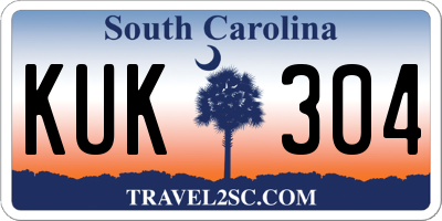 SC license plate KUK304