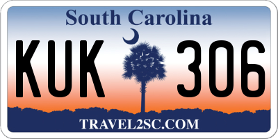 SC license plate KUK306