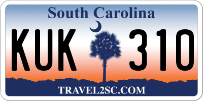 SC license plate KUK310