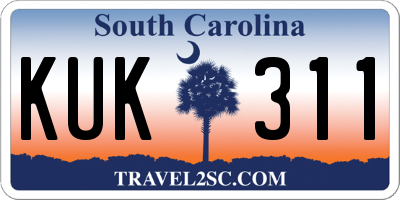 SC license plate KUK311