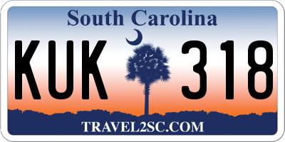 SC license plate KUK318