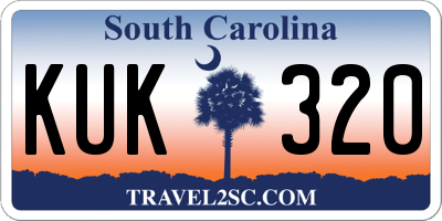 SC license plate KUK320