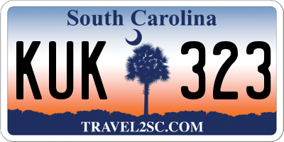 SC license plate KUK323