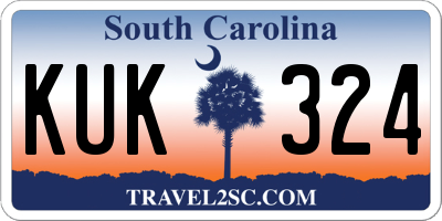 SC license plate KUK324