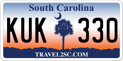 SC license plate KUK330