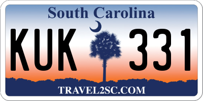 SC license plate KUK331