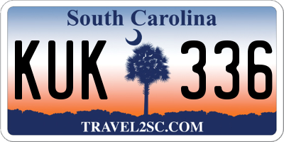SC license plate KUK336
