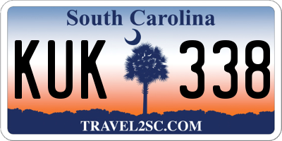 SC license plate KUK338