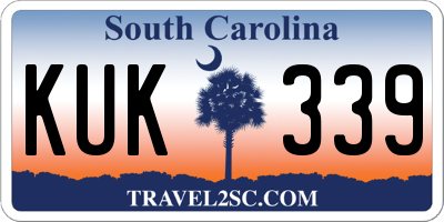 SC license plate KUK339