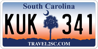 SC license plate KUK341