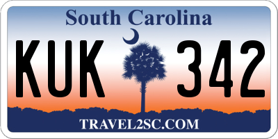 SC license plate KUK342