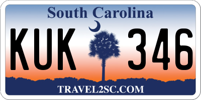 SC license plate KUK346