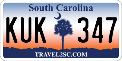 SC license plate KUK347