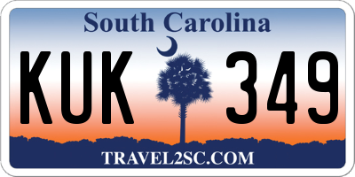 SC license plate KUK349