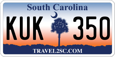 SC license plate KUK350