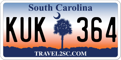 SC license plate KUK364