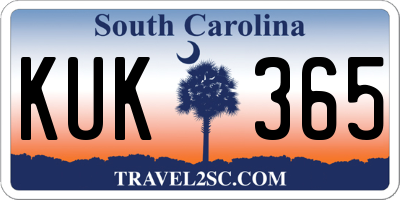 SC license plate KUK365