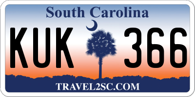 SC license plate KUK366