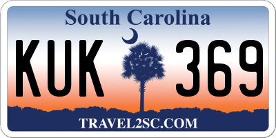 SC license plate KUK369