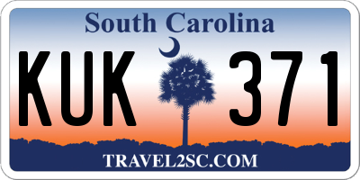 SC license plate KUK371