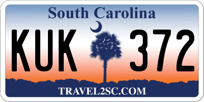 SC license plate KUK372